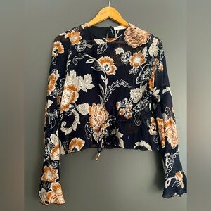 See by Chloé Floral Blouse Navy Size FR 36